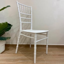 Стул банкетный Чиавари пластиковый белый с мягким сиденьем