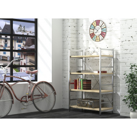 Открытый низкий стеллаж Loft-design L-125-New дсп дуб-борас