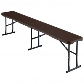 Складная туристическая лавка чемодан Джили АМФ 180х28 см коричневая пластиковая для кемпинга