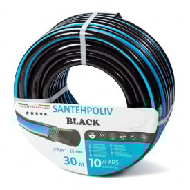 Шланг для поливу Santehpoliv Black 5/8", 30м (3 шаровий), Winmix Польща