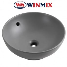 Раковина (умивальник) накладна Winmix Premium TOPPER-0201 GRAY 410*410*165mm (сірий)