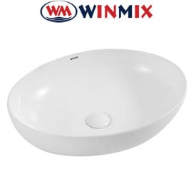 Раковина (умивальник) накладна Winmix Premium ELLIPSE-0102 515*400*130mm (біла)