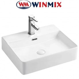 Раковина (умивальник) навісна Winmix Premium QUADRO -0201 500*420*120mm (біла)