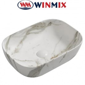 Раковина (умивальник) накладна Winmix Premium DIVERSE-0114 MARBLE 455*325*135mm (мармур)