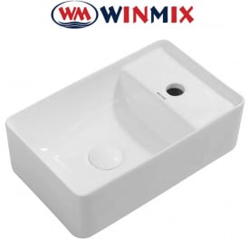 Раковина (умивальник) навісна Winmix Premium QUADRO -1201-L 430*265*135mm (біла)