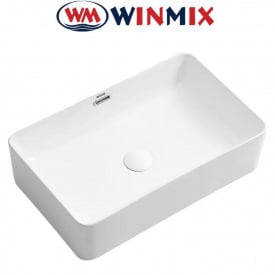 Раковина (умивальник) накладна Winmix Premium QUADRO -0209 600*370*140mm (біла)