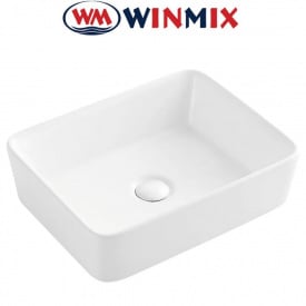 Раковина (умивальник) накладна Winmix Premium QUADRO -0101 475*370*140mm (біла)