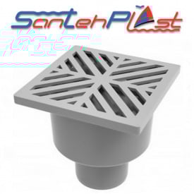 Душовий трап із пластиковими ґратами TV-100-50.01 DN50, Santehplast
