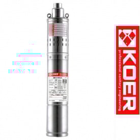 Свердловинний насос шнековий KOER 4QGD 1.8-50-0.5 (H=107м, Q=2.4м3, P=550 Вт, кабель 10м, 1")