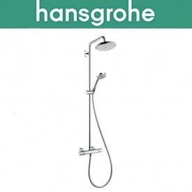 Душова система з термостатом Hansgrohe (art 27185000) Croma 220 Showerpipe, Хром