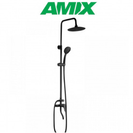Душова колона із змішувачем из термопластика AMIX RAIN-009-J BLACK