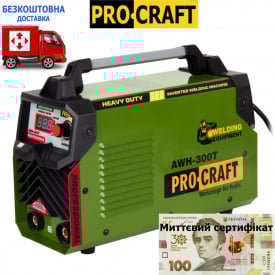 Зварювальний інверторний апарат ProCraft AWH-300T (MMA) + сертифікат