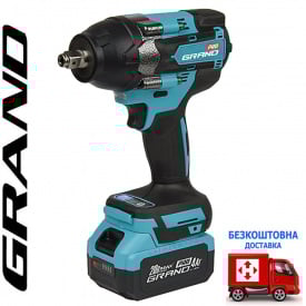 Акумуляторний гайковерт Grand АГ-800UBL, 2*(20В, 4Аг)
