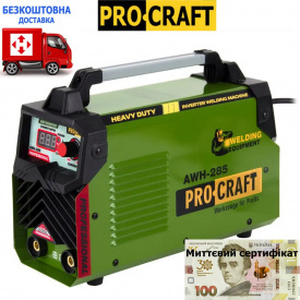 Інверторний зварювальний апарат ProCraft AWH-285 (MMA) + сертифікат
