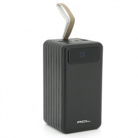 Повербанк Powerbank ACL PW-94 80000mAh, 4xUSB, 4 кабелі (USB/Micro/Type-C/Lighting), 1,4 кг, Black, Box