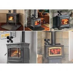 Вентилятор для печей и топок на тепловой энергии Voda Eco Fan Mini Stove Black Самбор