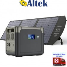 Фото - Комплект зарядна станція Altek CP 2500 + панель розкладна 120W ALT-120, чорна Комплект зарядна станція Altek CP 2500 + панель розкладна 120W ALT-120, чорна