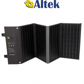 Портативна розкладна сонячна панель ALTEK ALT-36, чорна