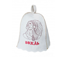 Банная шапка Luxyart Вождь One Size белый LA-049