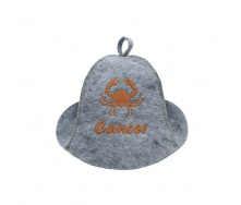 Шапка банная Luxyart Зодиак Рак One Size Серый (XL-108)