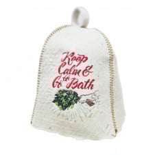Фото - Банная шапка Luxyart One Size Keep calm to go bath натуральный войлок Белый (LA-865) Банная шапка Luxyart One Size Keep calm to go bath натуральный войлок Белый (LA-865)