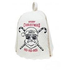 Банная шапка Luxyart One Size Merry Christmas натуральный войлок Белый (LA-868)