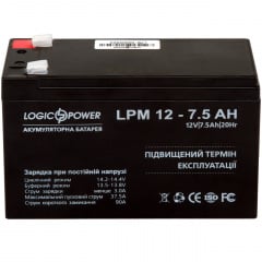 Аккумулятор свинцово-кислотный LogicPower AGM LPM 12 - 7.5 AH Миколаїв