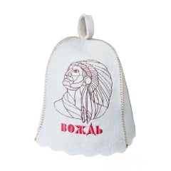 Банная шапка Luxyart Вождь One Size белый LA-049 Фастів