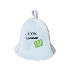 Банная шапка Luxyart 100 мужик One Size белый LС-66 Запоріжжя
