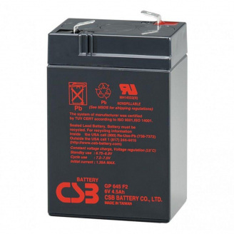 Аккумуляторная батарея AGM CSB GP645 6V 4.5Ah