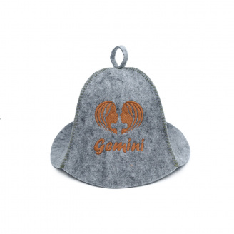 Шапка банная Luxyart Зодиак Близнецы One Size Серый (XL-107)