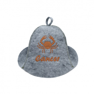 Шапка банная Luxyart Зодиак Рак One Size Серый (XL-108)