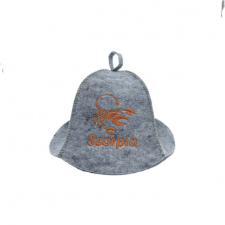 Шапка банная Luxyart Зодиак Скорпион One Size Серый (XL-109)