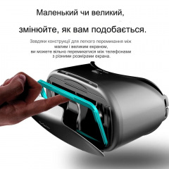 Очки шлем виртуальной реальности с аэромышкой VRG Pro X7 5-7" Black (451267028) Петрове