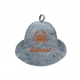 Шапка банная Luxyart Зодиак Рак One Size Серый (XL-108)