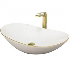 Раковина VBI Turin Gold Edge білий VBI-011508