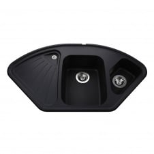 Гранітна мийка Globus Lux AVERNO 1060х575-А0001, чорний металік