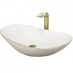 Раковина VBI Turin Gold Edge білий VBI-011508 Луцк