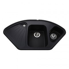 Гранітна мийка Globus Lux AVERNO 1060х575-А0001, чорний металік Київ