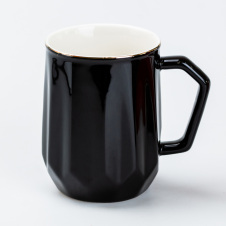 Чашка керамическая TS Kitchen Fine Ceramics 400 мл черная (HP7189B)