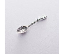 Серебряная сувенирная ложка с узором (чернение) 23481 Оникс