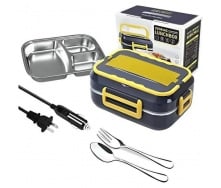 Ланч-бокс с подогревом RIAS SL-E03 1.5L 12V/220V Black-Yellow