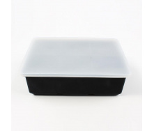 Форма для льда силиконовая Ice с крышкой Кубики 6 ячеек 16.7x11.5x5 см Черный (С051351)