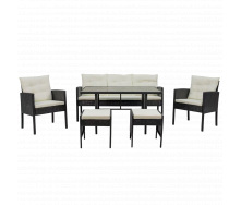 Комплект мебели GardenLine VADUZ Черно-белый 6 шт