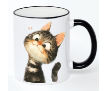 Чашка No Brand Cat 330 мл Разноцветный (chaska-cat-7)