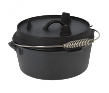 Чугунная кастрюля-гриль с крышкой BBQ Line 3,5 л Черный (518833)