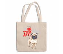 Эко-сумка шоппер с принтом для собачника 