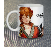 Чашка Fan Girl Тарталья и Чжун Ли Геншин Импакт - Genshin Impact New (14565) 330 мл Разноцветный