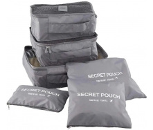 Набор дорожных органайзеров UKC Laundry Pouch Travel 6 шт Серый