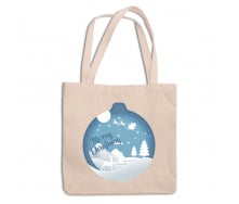 Эко-сумка с новогодним принтом Кавун Merry Christmas 38х42х10 см Разноцветный ЕСШ001423